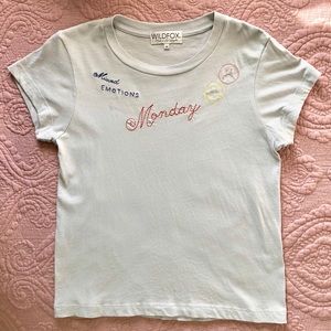 “Monday” embroidered tee